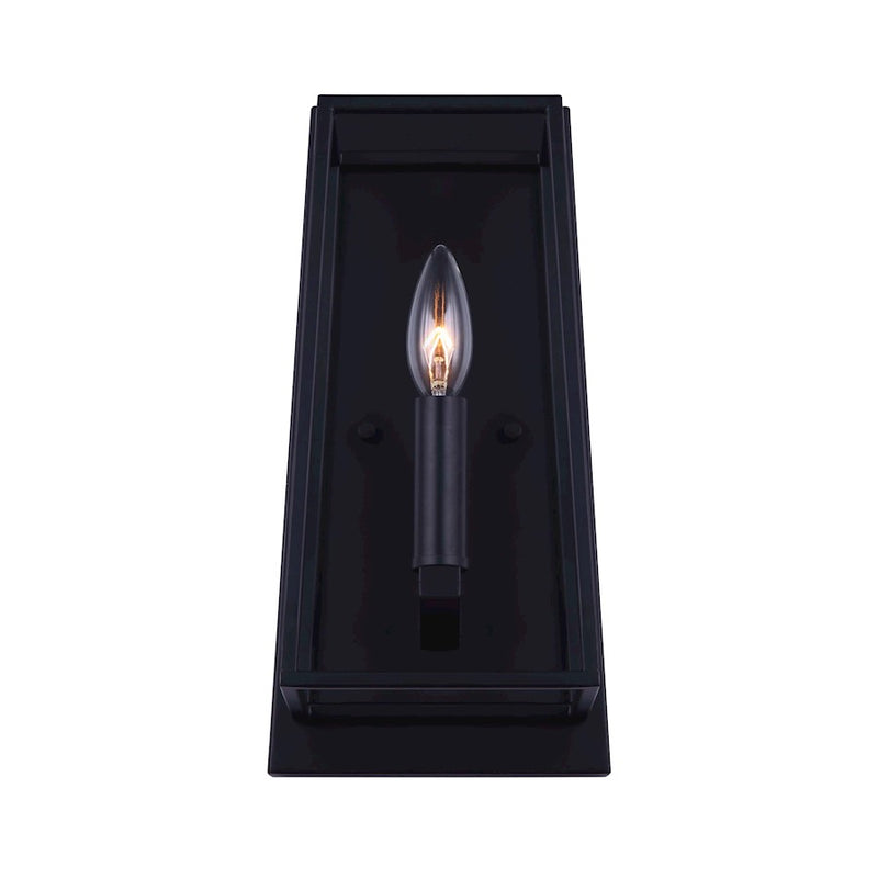 Canarm Wexford 13in 1-Light Wall Sconce | Modern Brushed Nickel Metal | Hallway & Bedroom Accent | 6.5 x 5.5 x 13 in | Model IWL763A01BK