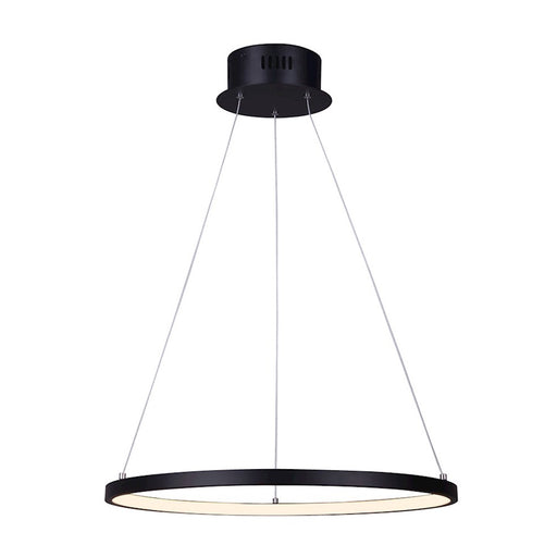 Canarm Lexi 20in LED Chandelier | Modern Black Metal | Dining Room & Living Room | 21W Integrated LED | Model LCH128A21BK