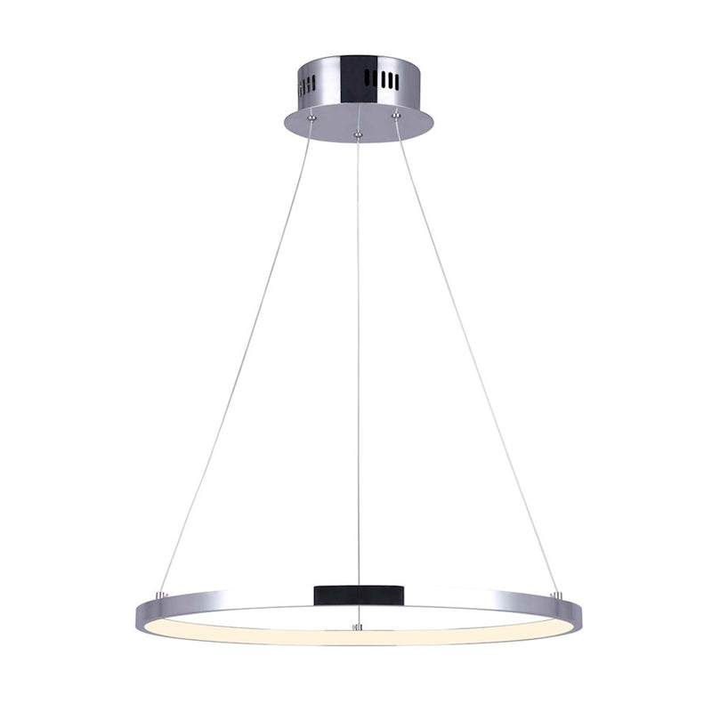 Canarm Lexi 20in LED Chandelier | Modern Chrome Metal | Dining Room & Living Room | 21W Integrated LED | Model LCH128A21CH