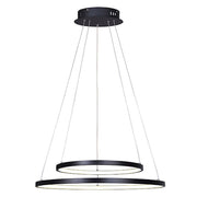 Canarm Lexie 24in LED Chandelier | Oil Rubbed Bronze and Acrylic | Dining Room & Living Room | 24 x 24 x 16 in, 3020 Lumens | Model LCH128A24BK