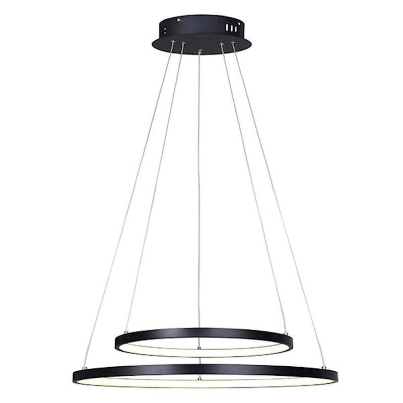 Canarm Lexie 24in LED Chandelier | Oil Rubbed Bronze and Acrylic | Dining Room & Living Room | 24 x 24 x 16 in, 3020 Lumens | Model LCH128A24BK