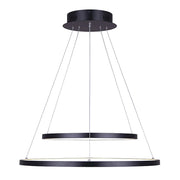 Canarm Lexie 24in LED Chandelier | Oil Rubbed Bronze and Acrylic | Dining Room & Living Room | 24 x 24 x 16 in, 3020 Lumens | Model LCH128A24BK