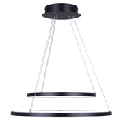 Canarm Lexie 24in LED Chandelier | Oil Rubbed Bronze and Acrylic | Dining Room & Living Room | 24 x 24 x 16 in, 3020 Lumens | Model LCH128A24BK
