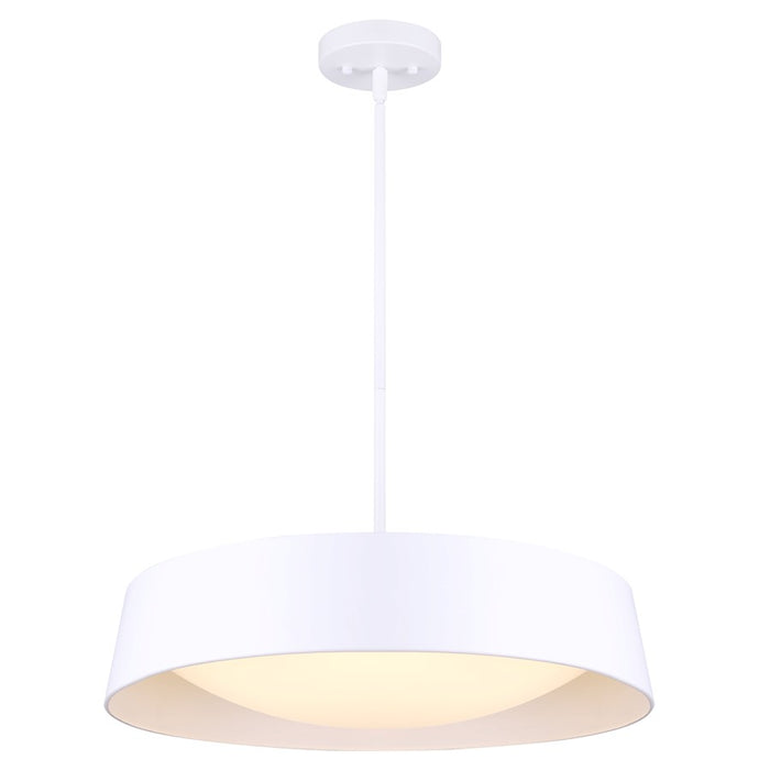 Canarm Adira 1 Light LED 22" Chandelier, White - LCH177A22WH