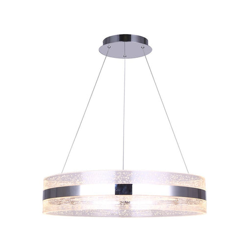Canarm Mirri 24in 1-Light Chandelier | Glamorous Chrome and Acrylic | Dining Room & Entryway | 23.5 x 20271 x 23.5 in | Model LCH207A24CH