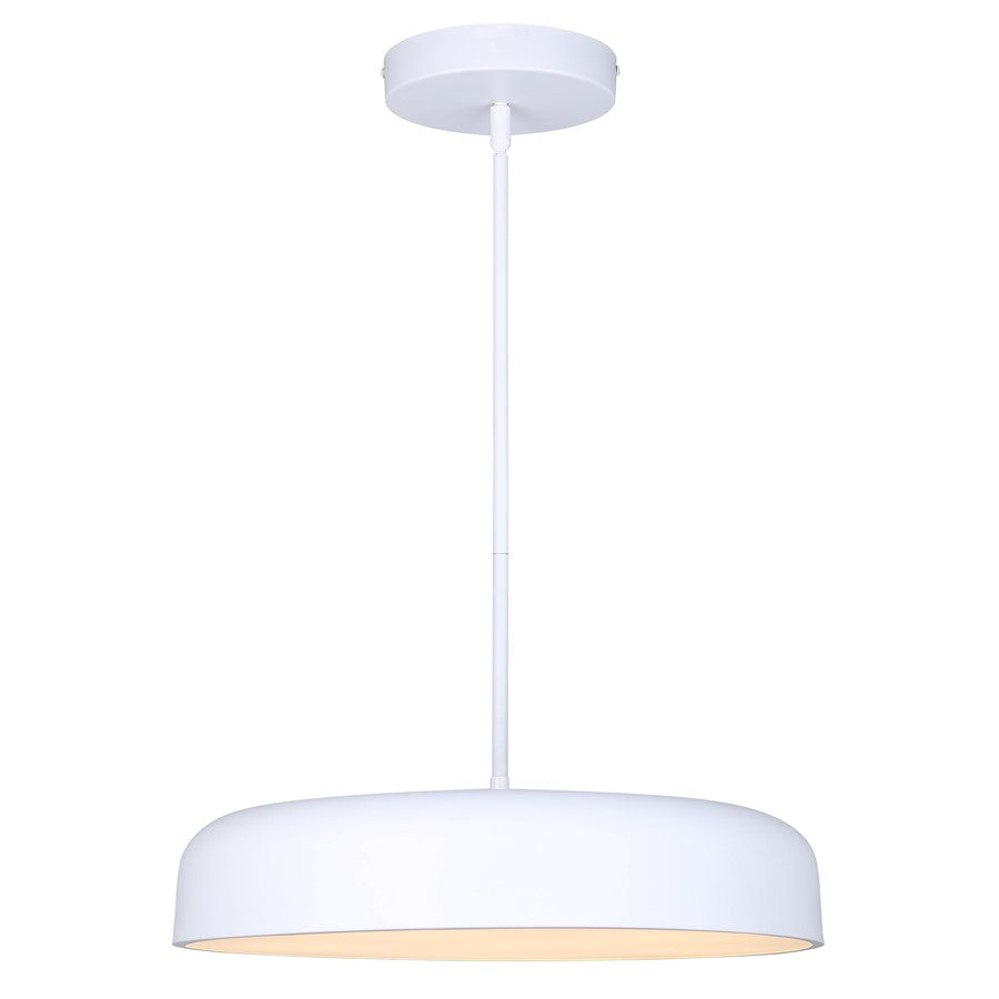 Canarm Zaria 1 Light 18.25" Chandelier, White - LCH281A18WH