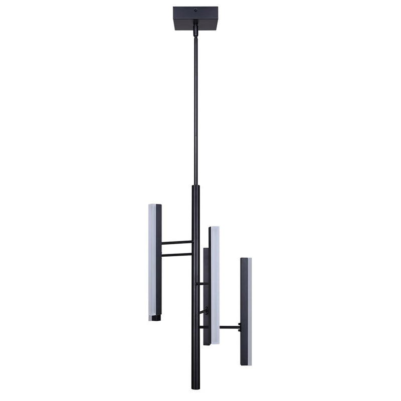 Canarm Yavin 13in 5-Light LED Chandelier | Matte Black Metal | Dining Room & Kitchen Island | 1700 Lumens, Dimmable 3CCT | Model LCH282A05BK
