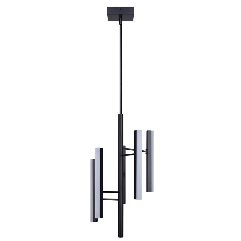 Canarm Yavin 13in 5-Light LED Chandelier | Matte Black Metal | Dining Room & Kitchen Island | 1700 Lumens, Dimmable 3CCT | Model LCH282A05BK