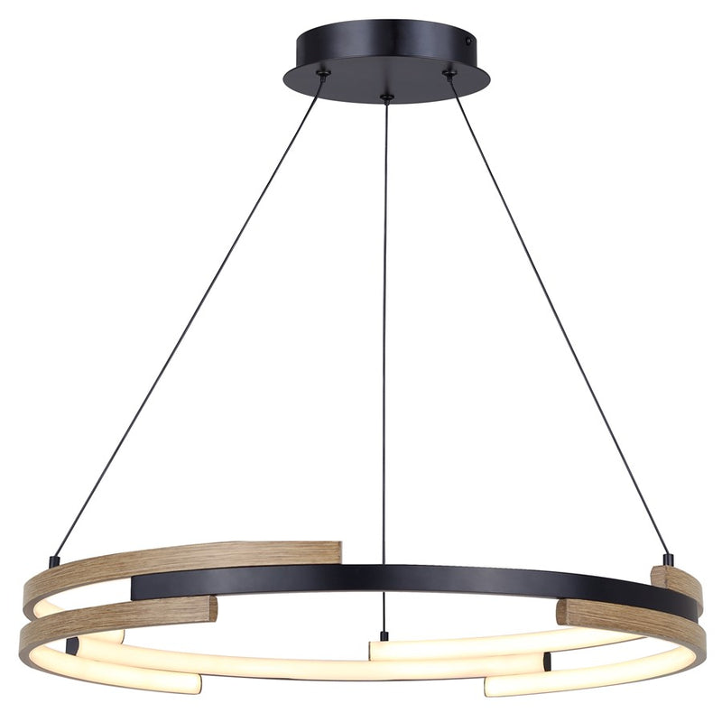 Canarm Azria 6 Light LED 23.75" Chandelier, Matte Black