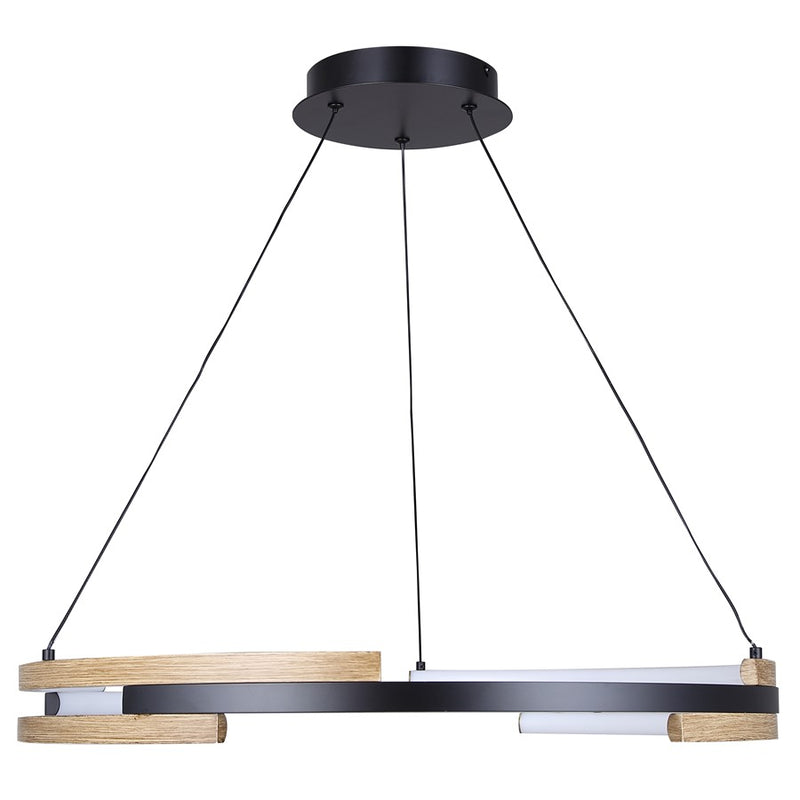 Canarm Azria 6 Light LED 23.75" Chandelier, Matte Black