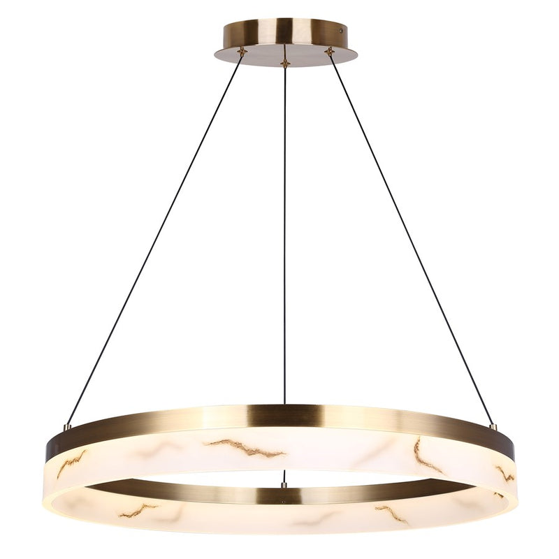 Canarm Elynn 1 Light LED 23.5" Chandelier, Gold