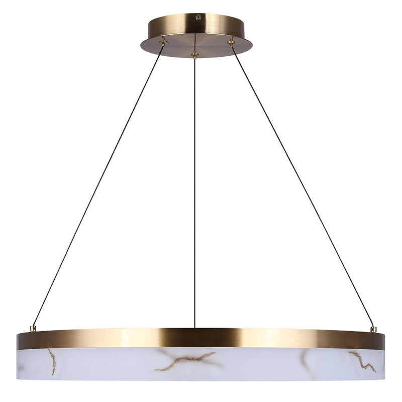 Canarm Elynn 1 Light LED 23.5" Chandelier, Gold