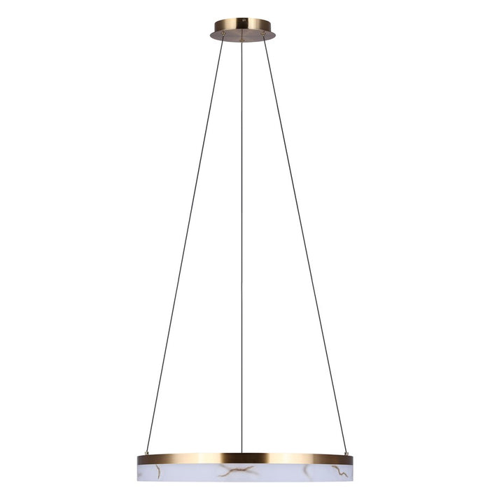 Canarm Elynn 1 Light LED 23.5" Chandelier, Gold