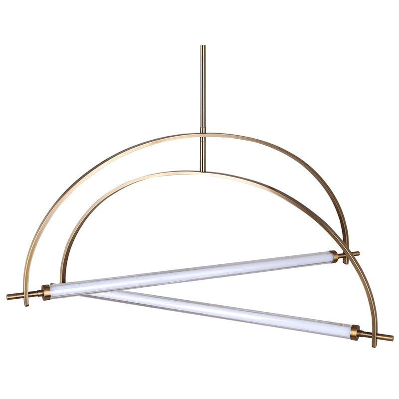 Canarm Keaton 33in 2-Light LED Chandelier | Gold Steel | Dining Room & Living Room | 33.5 x 33.5 x 20 in | Model LCH319A02GD