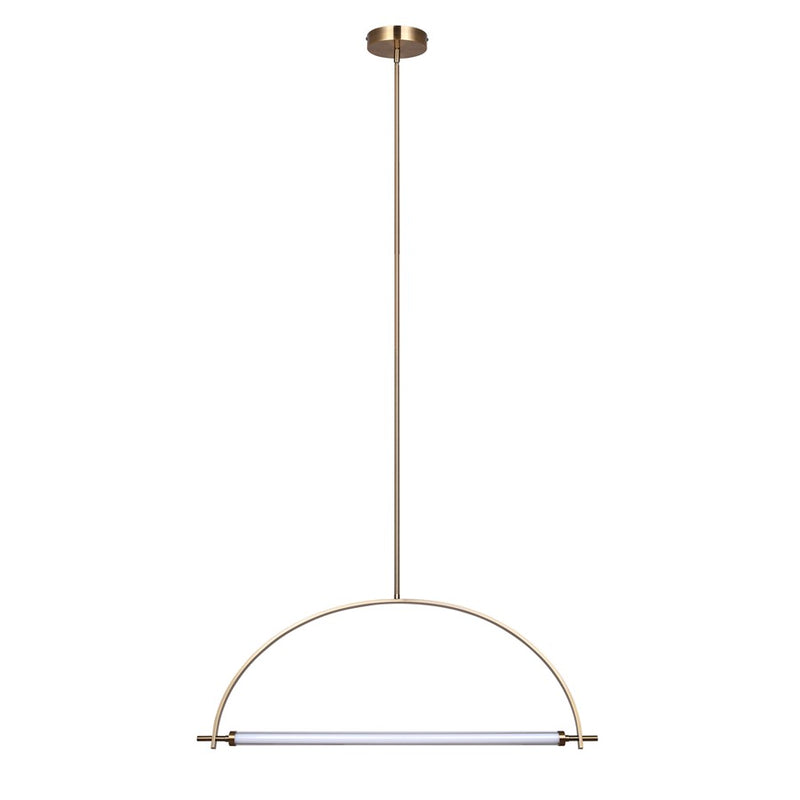 Canarm Keaton 33in 1-Light LED Chandelier | Modern Gold Aluminum and Steel | Dining Room & Kitchen Island | 33.5 x 33.5 x 16.75 in | Model LCH319A33GD