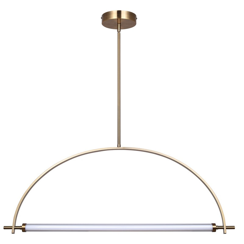 Canarm Keaton 33in 1-Light LED Chandelier | Modern Gold Aluminum and Steel | Dining Room & Kitchen Island | 33.5 x 33.5 x 16.75 in | Model LCH319A33GD