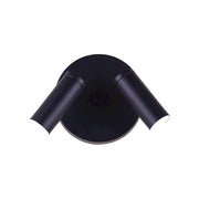 Canarm Kelby 6in 2-Light LED Track Ceiling | Matte Black Cylindrical Swivel Heads | Kitchen & Hallway Accent | 6 x 5.5 in | Model LCW211A02BK