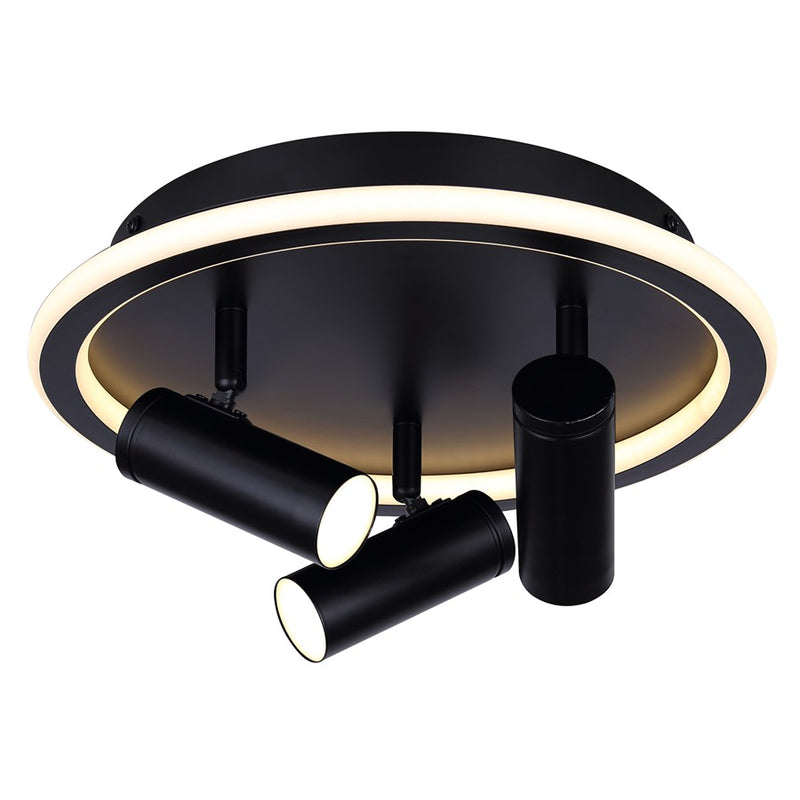 Canarm Denver 3 Light Flush Mount, Black