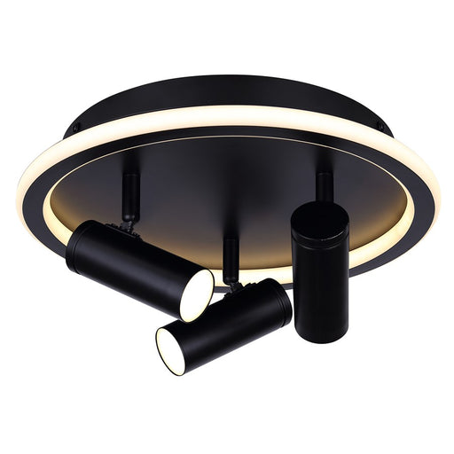 Canarm Denver 3 Light Flush Mount, Black - LCW314A03BK