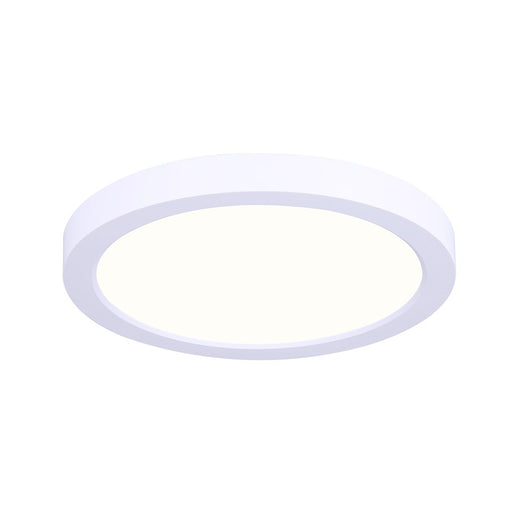 Canarm 7in LED Low Profile Disk Light | White Metal/Acrylic | Under Cabinet & Closet | 7 x 7 x 1 in | Model LED-7DLP-WT