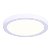 Canarm 9in LED Low Profile Disk Light | White Metal/Acrylic | Under Cabinet & Closet | 9 x 9 x 1 in | Model LED-9DLP-WT
