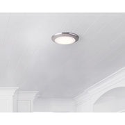 Canarm 4in LED Disk Light | Brushed Nickel Metal/Acrylic | Under Cabinet & Hallway Light | 630 Lumens, 3000K, Dimmable | Model LED-SM4DL-BN-C