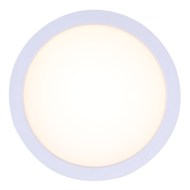 Canarm LED-SM55DL-WT-C 5.5in 1-Light LED Disk Light | White Surface Mount | Kitchen & Bathroom | 5.5 x 1 x 1 in | Model LED-SM55DL-WT-C