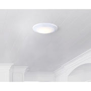 Canarm LED-SM6DL 6in 1-Light Low Profile Disk Light | White | Hallway & Closet Ceiling | 6 x 1 x 1 in | Model LED-SM6DL-WT-C