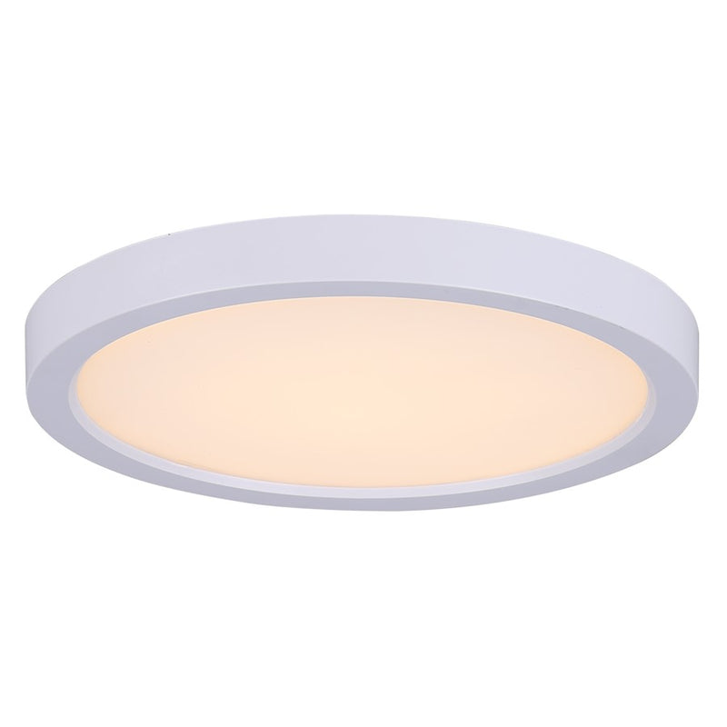 Canarm LED-SM7DL 7in 1-Light Low Profile Disk Light | White | Hallway & Closet Ceiling | 7 x 1 x 1 in | Model LED-SM7DL-WT-C