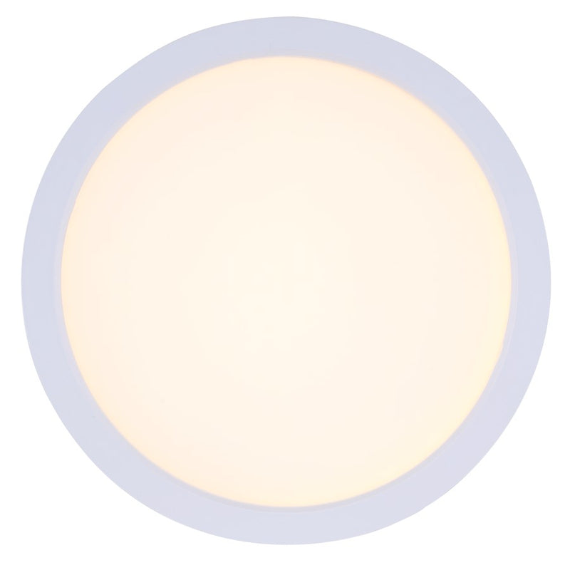 Canarm LED-SM7DL 7in 1-Light Low Profile Disk Light | White | Hallway & Closet Ceiling | 7 x 1 x 1 in | Model LED-SM7DL-WT-C