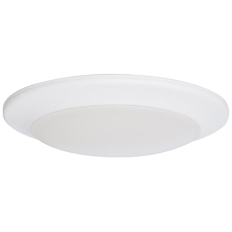 Canarm 9in 1-Light LED Disk Light | White Metal and Acrylic | Kitchen & Utility Room Ceiling | 2000 Lumens 3000K Dimmable | Model LED-SM9DL-WT-C