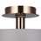 Canarm Jessa 1 Light 12.75" Flush Mount, Brushed Nickel/Green