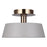 Canarm Jessa 1 Light 12.75" Flush Mount, Brushed Nickel/Green
