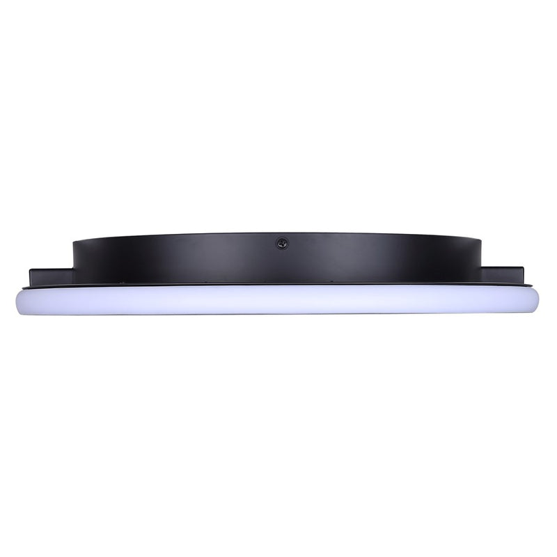 Canarm Gavyn 1 Light 16" Flush Mount, Black