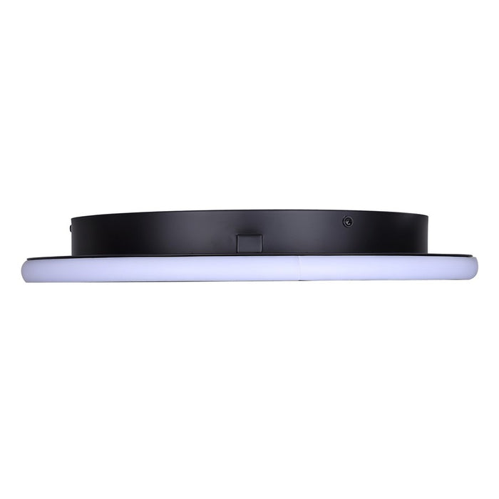 Canarm Gavyn 1 Light 16" Flush Mount, Black