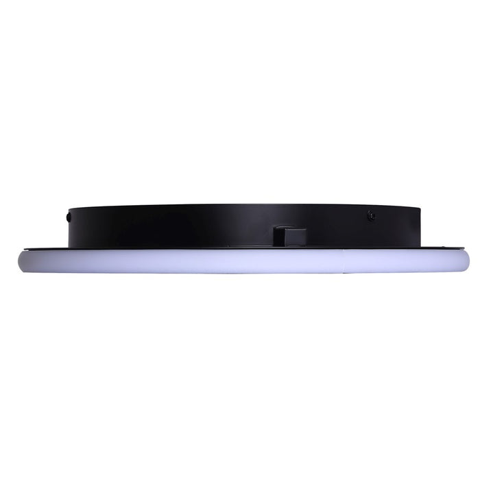 Canarm Gavyn 1 Light 16" Flush Mount, Black