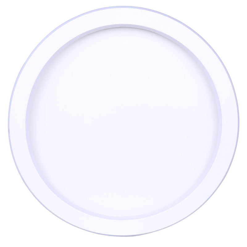 Canarm Gavyn 16in 1-Light LED Flush Mount | Modern Matte White Metal | Bedroom & Living Room Ceiling Light | 16 x 16 x 2.25 in | Model LFM279A16WH