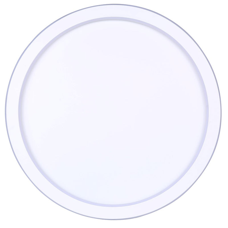 Canarm Gavyn 20in 1-Light LED Flush Mount | Modern Matte White Metal | Bedroom & Living Room Ceiling Light | 20 x 20 x 2.25 in | Model LFM279A20WH
