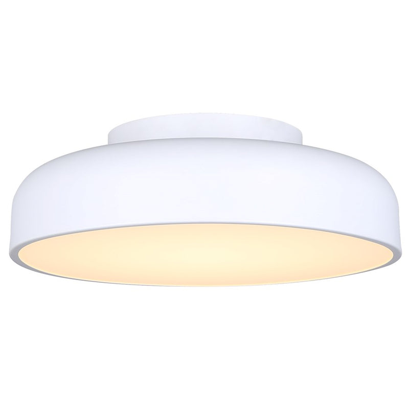 Canarm Zaria 1 Light 13.88" Flush Mount, White