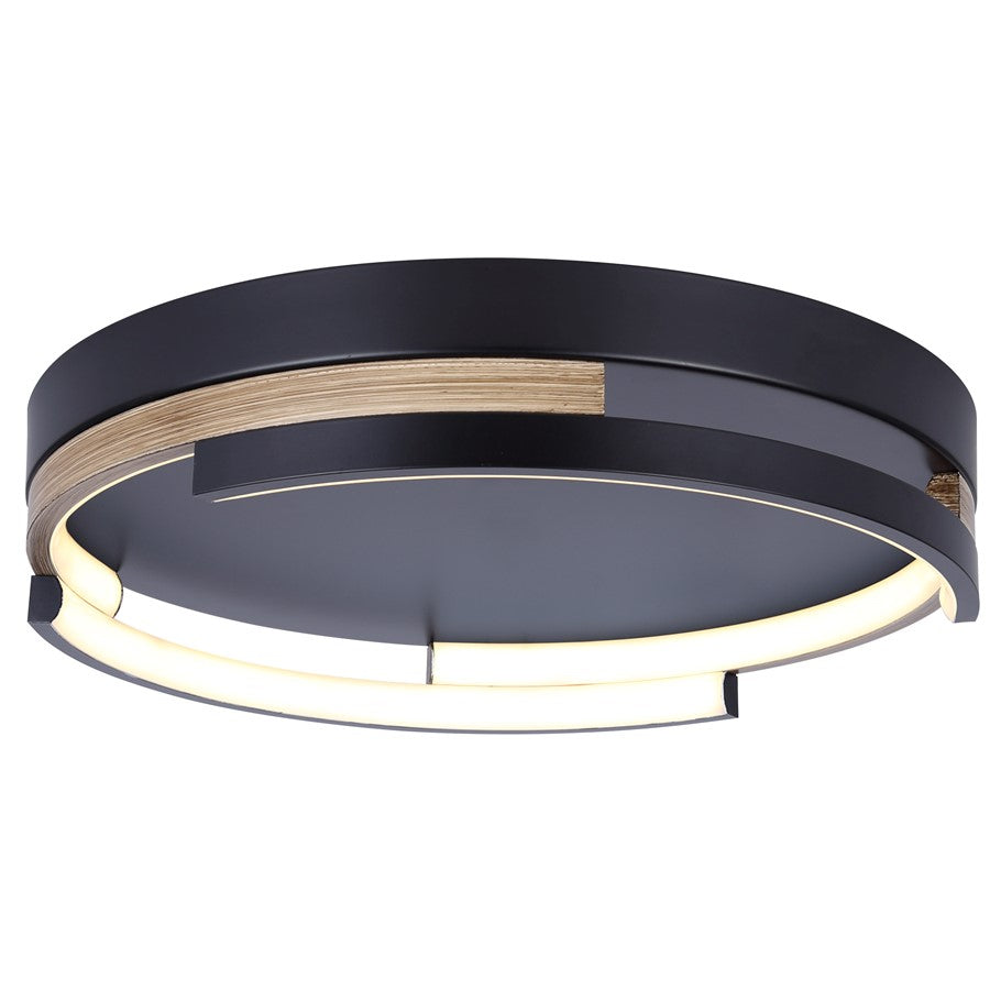 Canarm Azria 4 Light LED 15" Flush Mount, Matte Black