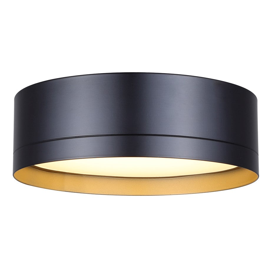 Canarm Kyrie 1 Light LED 11.75" Flush Mount, White - LFM285A12BK