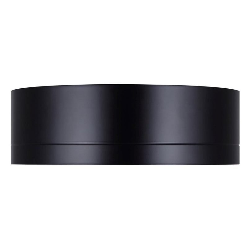 Canarm Kyrie 12in 1-Light LED Flush Mount | Modern Black with Gold Interior | Living Room & Bedroom | 11.75 x 11.75 x 3.75 in | Model LFM285A12BK