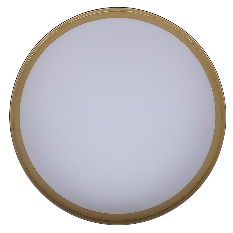 Canarm Kyrie 12in 1-Light LED Flush Mount | Modern Black with Gold Interior | Living Room & Bedroom | 11.75 x 11.75 x 3.75 in | Model LFM285A12BK