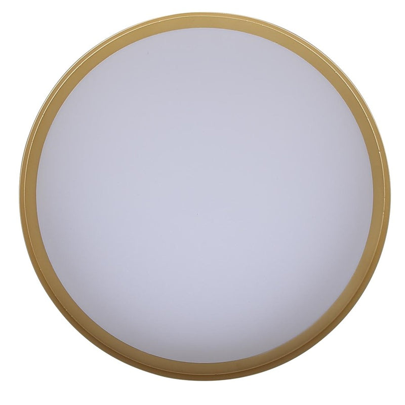 Canarm Kyrie 12in 1-Light LED Flush Mount | Modern White with Gold Interior | Living Room & Bedroom | 11.75 x 11.75 x 3.75 in | Model LFM285A12WH