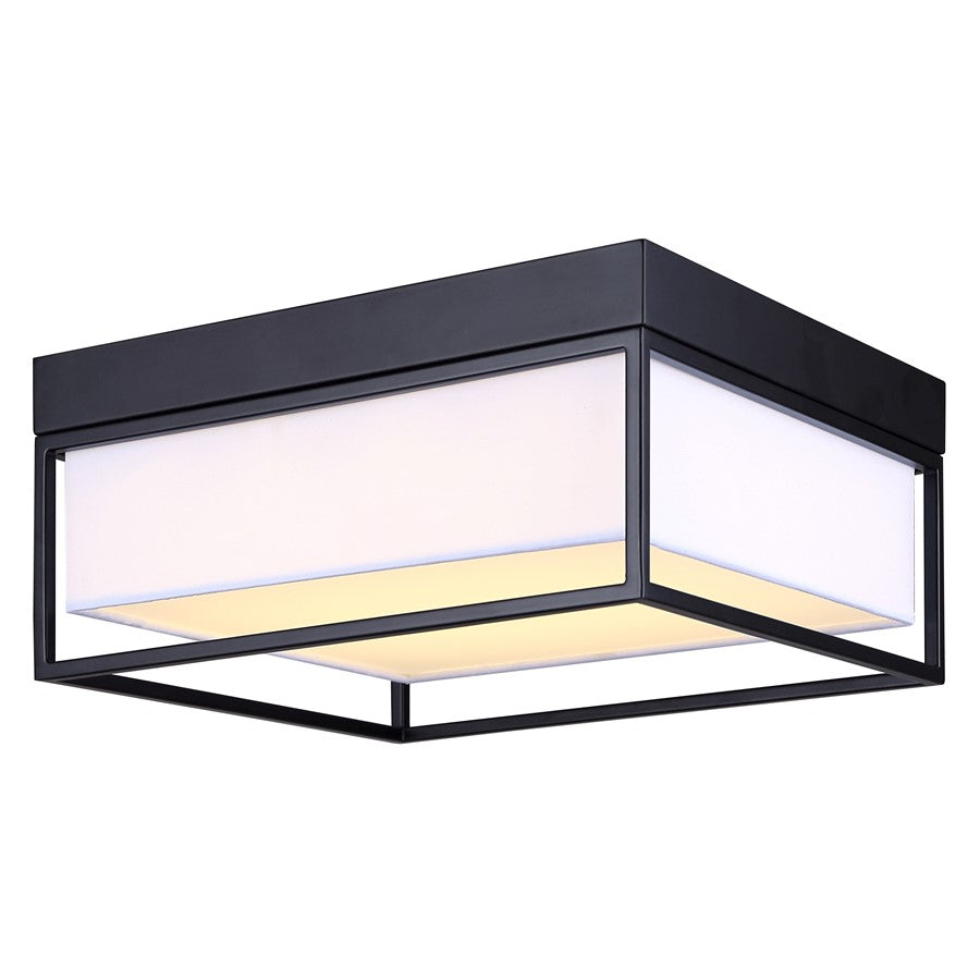 Canarm Bretton 1 Light LED 12" Flush Mount, Black - LFM293A12BK