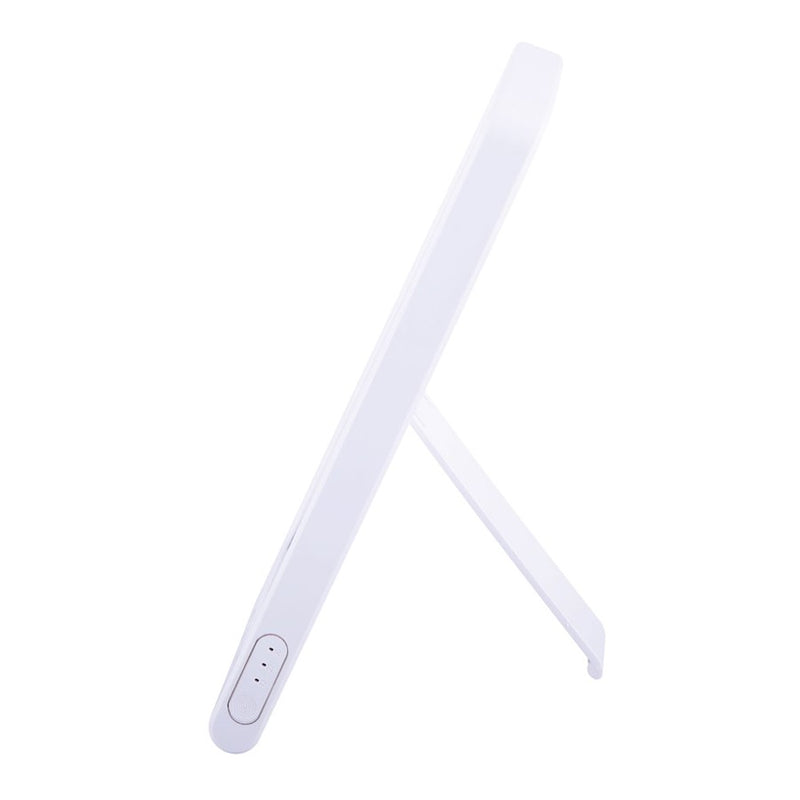 Canarm Therapy Lamp LED Table Mirror | White Portable Light Therapy & Reading Lamp | Desk & Bedside | 6 x 10 in | Model LH01WH-C