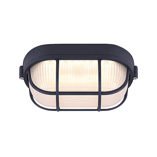 Canarm LOL386BK 4.5in LED Outdoor Wall Sconce | Black and Frost Glass | Entryway & Garage | 8.25 x 4.5 x 4.12 in | Model LOL386BK