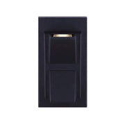 Canarm Lane 4in 1-Light LED Outdoor Wall Sconce | Modern Black and Clear Glass | Entryway & Covered Patio | 4.25 x 3.12 x 8 in | Model LOL390BK