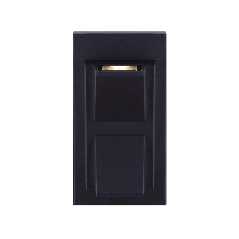 Canarm Lane 4in 1-Light LED Outdoor Wall Sconce | Modern Black and Clear Glass | Entryway & Covered Patio | 4.25 x 3.12 x 8 in | Model LOL390BK