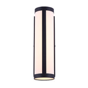 Canarm Sindri 14in LED Outdoor Wall Light | Matte Black Acrylic Shade | Entryway & Patio | 5.5 x 4.38 x 14.12 in | Model LOL529BK